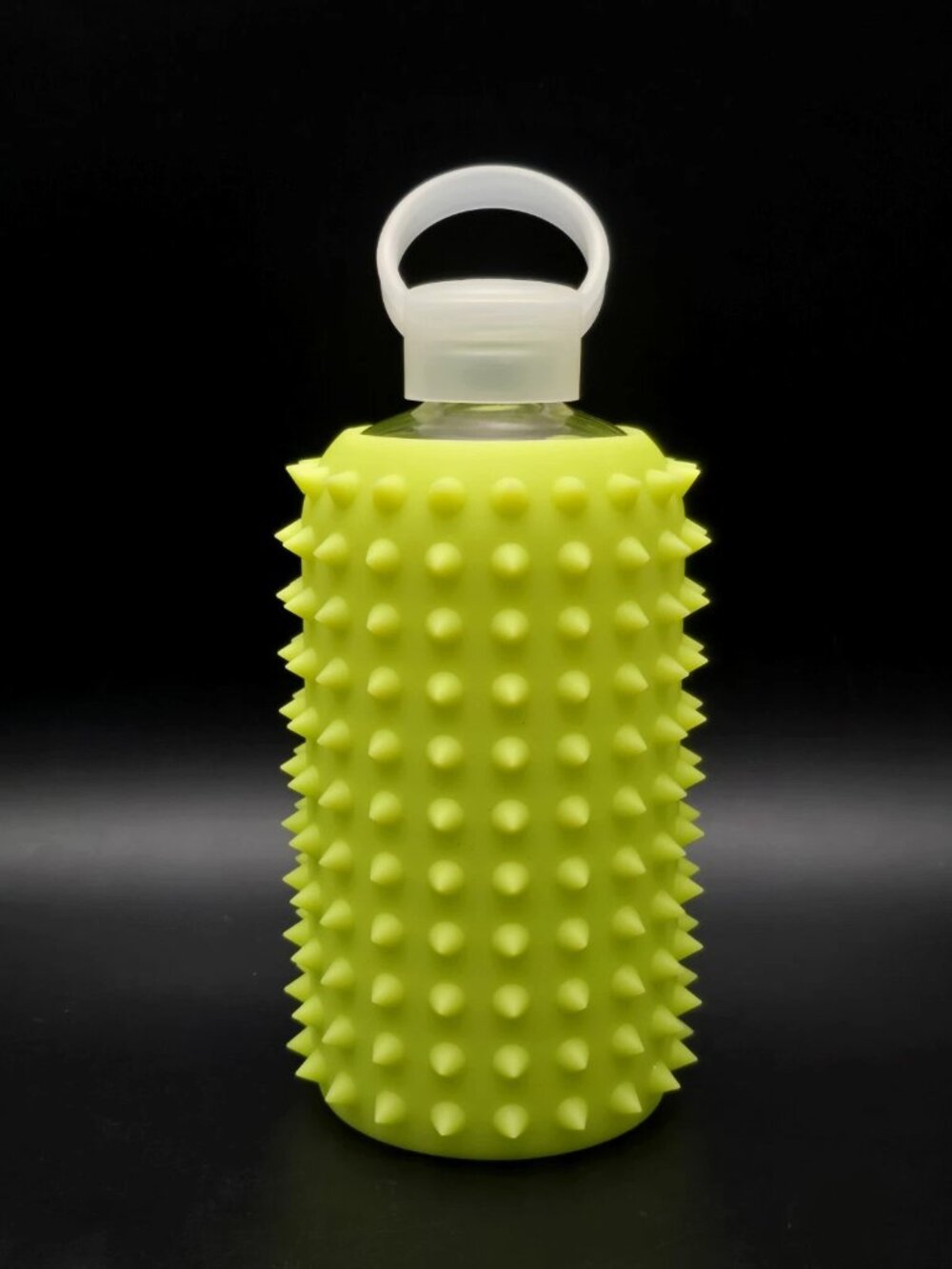 BKR Tutu Neon Green Ballet Glass & Spiked Silicone Water Bottle 32oz